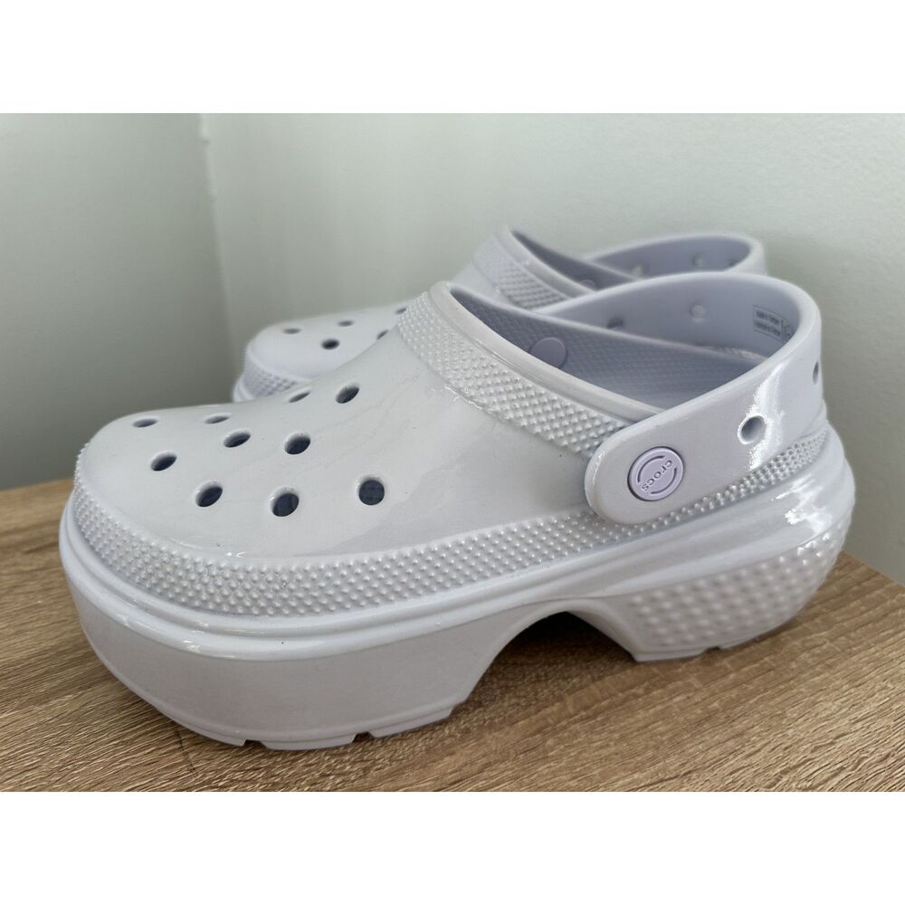 Crocs Unisex Stomp High Shine Clog Dreamscape Light Blue Shoe Size 8 - Picture 2 of 9